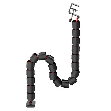 Kabelio tvarkyklė/stalviršio dangtis Nano RS, 1345 mm, juodas ir raudonas