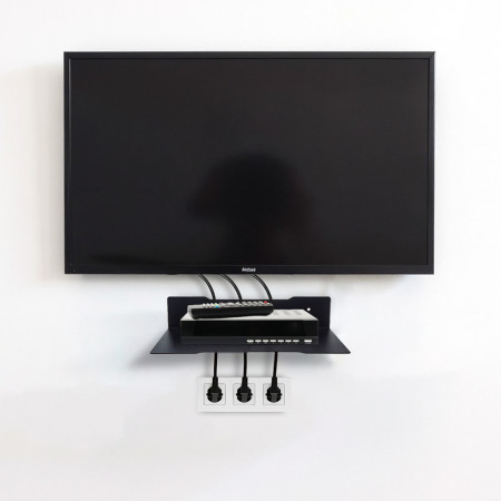 Sieninė lentynėlė „Maclean“ dekoderio laikymui, vienguba, maks. 5 kg