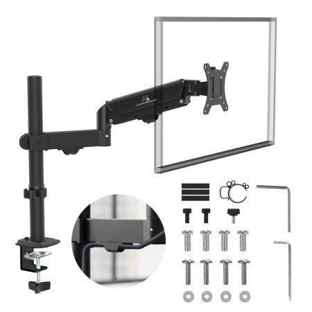 Maclean monitoriaus laikiklis, dujinė spyruoklė, 17–32 coliai