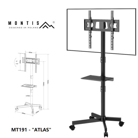 Montis mobilus televizoriaus laikiklis MT191 ATLAS 152,4 cm (60")
