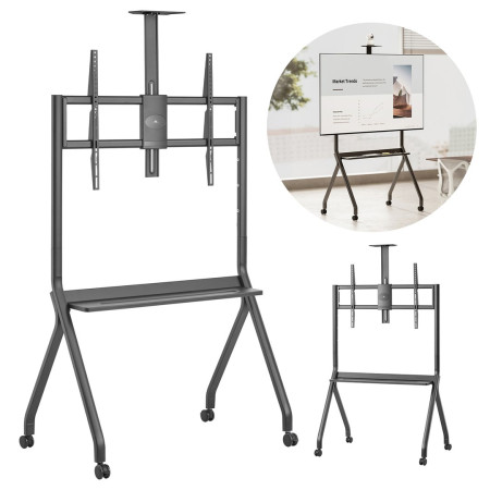 Maclean TV stovas / vežimėlis, kameros lentynėlė su ratukais