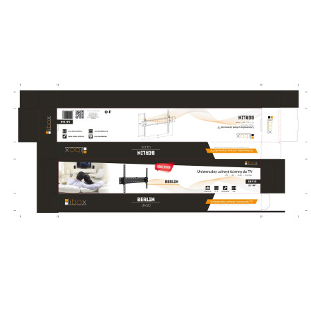 Libox LB-120 televizoriaus laikiklis, 2,16 m (85”), juodas