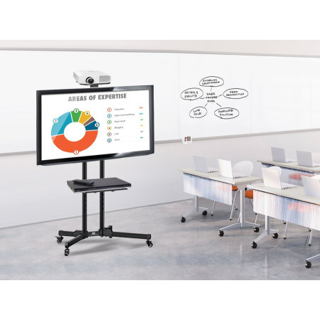 Maclean MC-661 televizoriaus stovas su tvirtinimo laikikliu ir dviem lentynomis