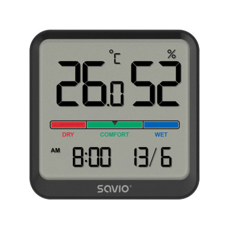SAVIO - belaidė meteorologinė stotelė su LCD ekranu