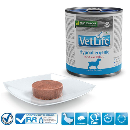 FARMINA Vet Life Diet DOG Hipoalerginis Antis ir Bulvės - Šlapias šunų maistas - 300 g