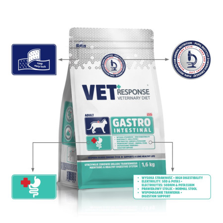 VET RESPONSE Gastrointestinal - sausas kačių maistas - 1,6kg
