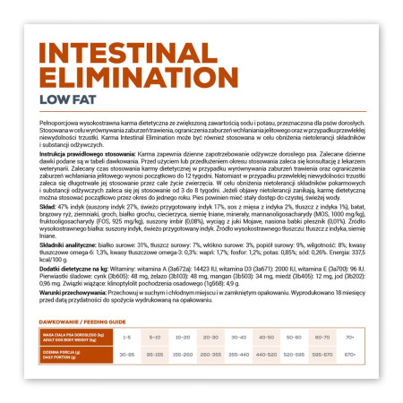 VET EXPERT Veterinarinė Dieta Intestinal Eliminacija - sausas maistas šunims - 12kg