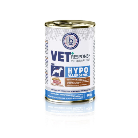 VET RESPONSE Hypoallergenic Duck - drėgnas ėdalas šunims - 400 g