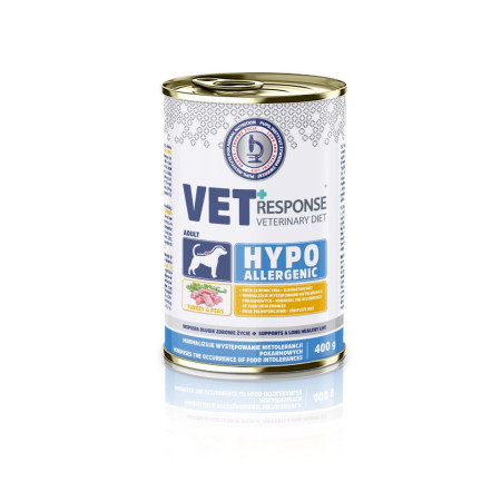 VET RESPONSE Hypoallergenic Turkey - drėgnas ėdalas šunims - 400 g