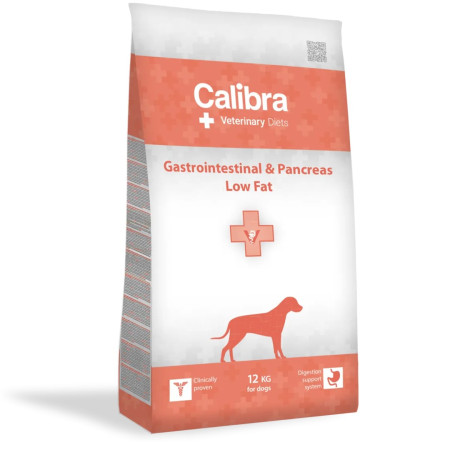 CALIBRA VD Dog Gastrointestinal&Pancreas Low Fat - sausas maistas šunims - 12kg