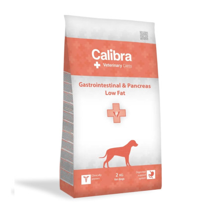 CALIBRA VD Dog Gastrointestinal&Pancreas Low Fat - sausas maistas šunims - 2kg