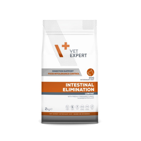 VET EXPERT Veterinary Diet Intestinal Elimination Low Fat Dog - sausas šunų maistas - 2 kg