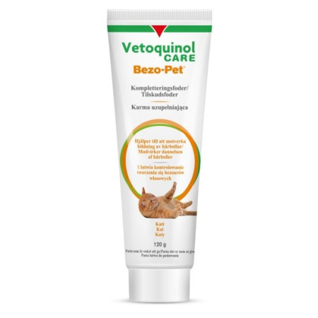 VETOQUINOL Bezo-Pet – pasta nuo plaukų gumulėlių katėms – 120g