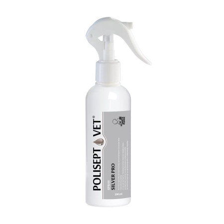 JM SANTE Polisept Vet Spray Silver Pro - žaizdų skystis šunims ir katėms – 200 ml