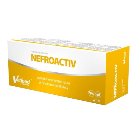 VETFOOD Nefroactiv - papildai šunims ir katėms - 120 vnt.