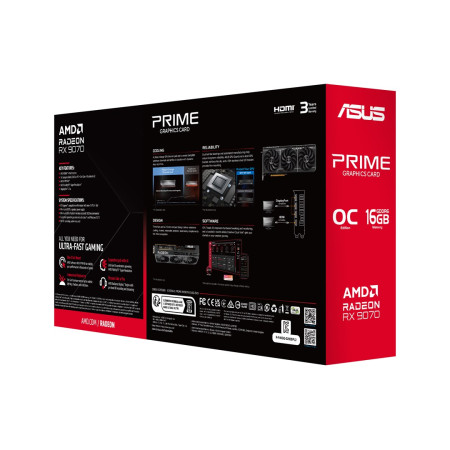 ASUS Prime RX9070-O16G-EVO AMD Radeon RX 9070 16 GB