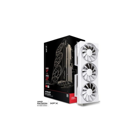 XFX Swift RX 9070 White 16G vaizdo plokštė su 3 ventiliatoriais