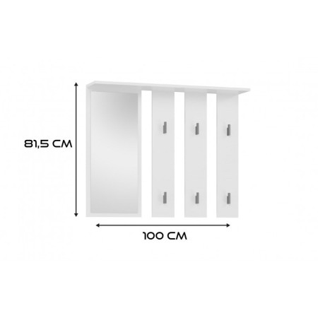 Balta pakaba su veidrodžiu PARMA