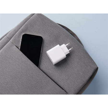Xiaomi 33W USB-C USB-A PD įkroviklis baltas