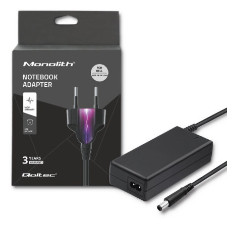Qoltec 65 W maitinimo adapteris Dell 19,5 V | 3,34 A | 7,4 x 5,0 mm