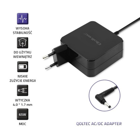Qoltec 51751 maitinimo šaltinis Huawei 65 W 19 V 3,42 A