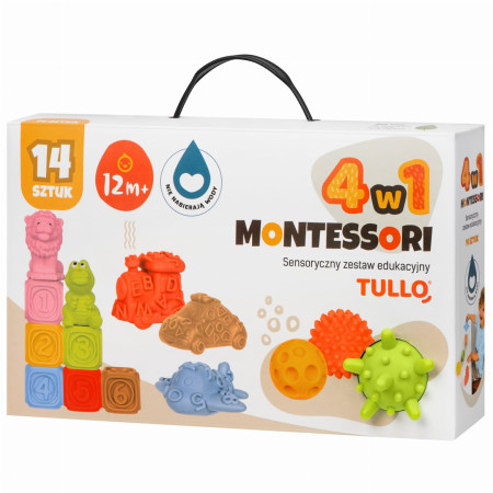 Tullo Jutiminiai blokai – Montessori mokymo rinkinys, 14 dalių