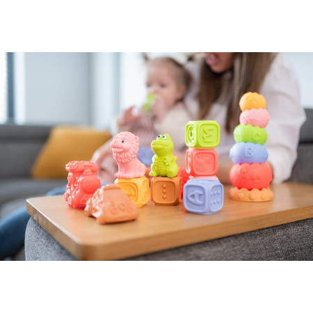 Tullo Jutiminiai blokai – Montessori mokymo rinkinys, 14 dalių