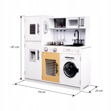 PROMIS Vaikiška medinė virtuvėlė su priedais