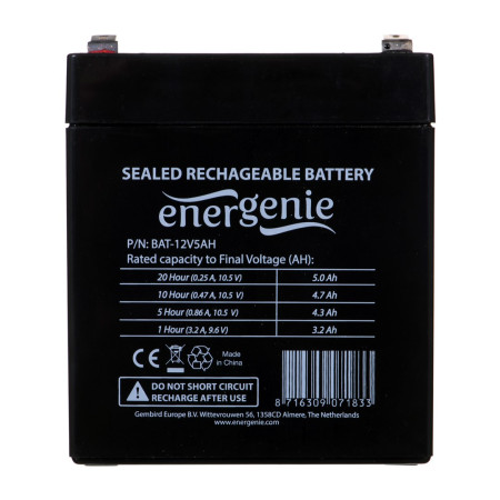 Gembird 12V, 5Ah rūgštinis akumuliatorius