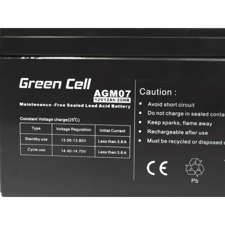 Green Cell AGM07 gelio akumuliatorius 12 V 12 Ah