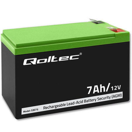 Qoltec 12 V 7 Ah AGM akumuliatorius