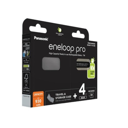 Panasonic Eneloop PRO AAA 930mAh 4 vnt + dėžutė
