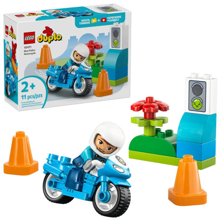 LEGO Duplo Town 10471 Mėlynas policijos motociklas