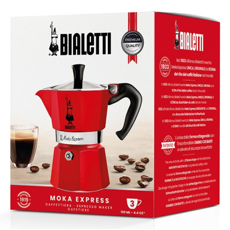 Bialetti Moka Express 3TZ (150 ml) raudona