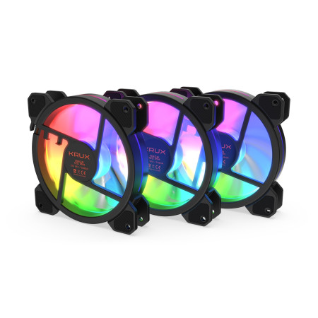 KRUX LUNAR 120 ARGB 3x120mm ventiliatorių rinkinys