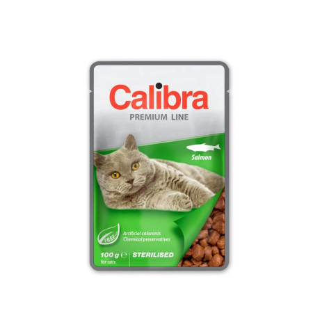 CALIBRA Premium Sterilised su lašiša - šlapias kačių maistas - 100 g