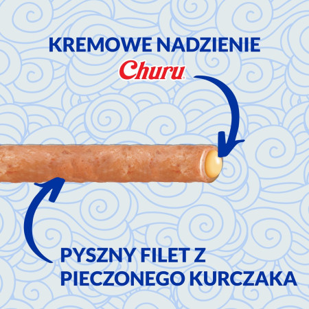 INABA Churu Rolls Vištienos receptas su tunu ir midijomis - skanėstas katėms - 4x10 g