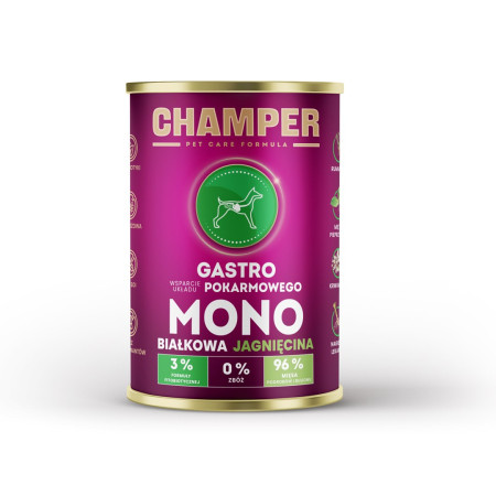 CHAMPER Gastro Monoprotein Aviena - drėgnas ėdalas šunims - 400g