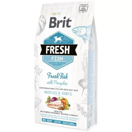 BRIT Fresh Raumenys ir Sąnariai su žuvimi ir moliūgu - sausas maistas šunims - 12 kg