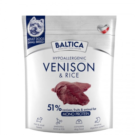BALTICA NUTRACEUTIC Hipoalerginė elniena ir ryžiai XS/S 1kg
