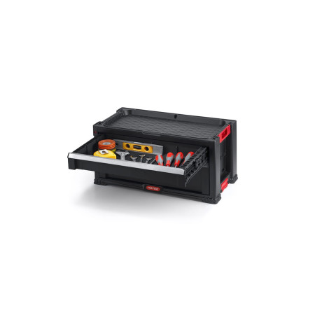 Keter įrankių stovas ant ratukų 6 stalčiai Juoda