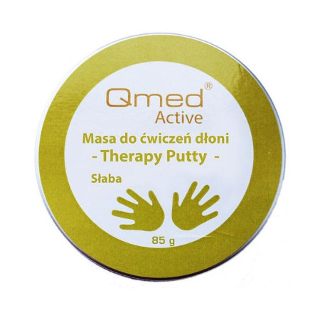 Geltona plastikinė masė rankų reabilitacijai