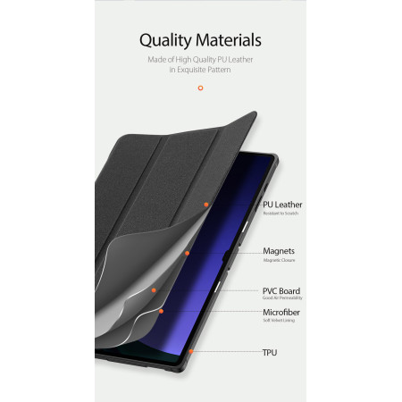 Dėklas Dux Ducis Domo Samsung Tab S10 Ultra tamsiai mėlynas