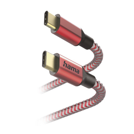 Hama 1,5 m USB 2.0 USB C Raudonas kabelis