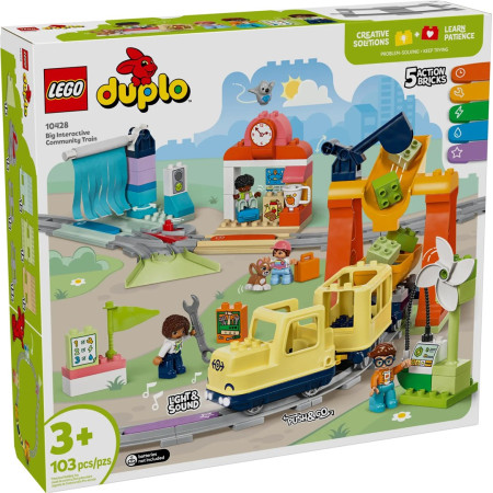 LEGO Duplo Town 10428 Didelis interaktyvus miesto traukinys