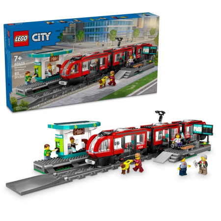 LEGO City 60423 Miestinis tramvajus su stotimi