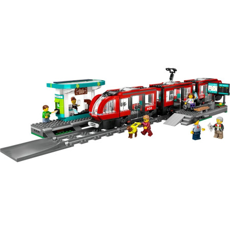 LEGO City 60423 Miestinis tramvajus su stotimi