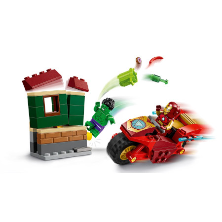 LEGO Super Heroes 76287 Iron Man su motociklu ir Hulk