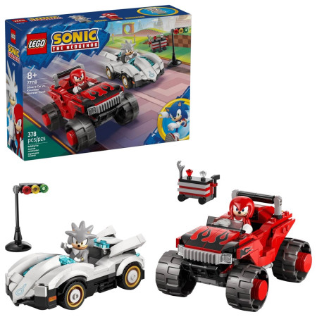 LEGO Sonic 77118 Silver su automobiliu prieš Knuckles