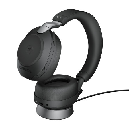 Jabra Evolve2 85 Laisvų rankų įranga su lankeliu, juoda